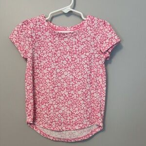 Cat & Jack Pink and White Floral Tee